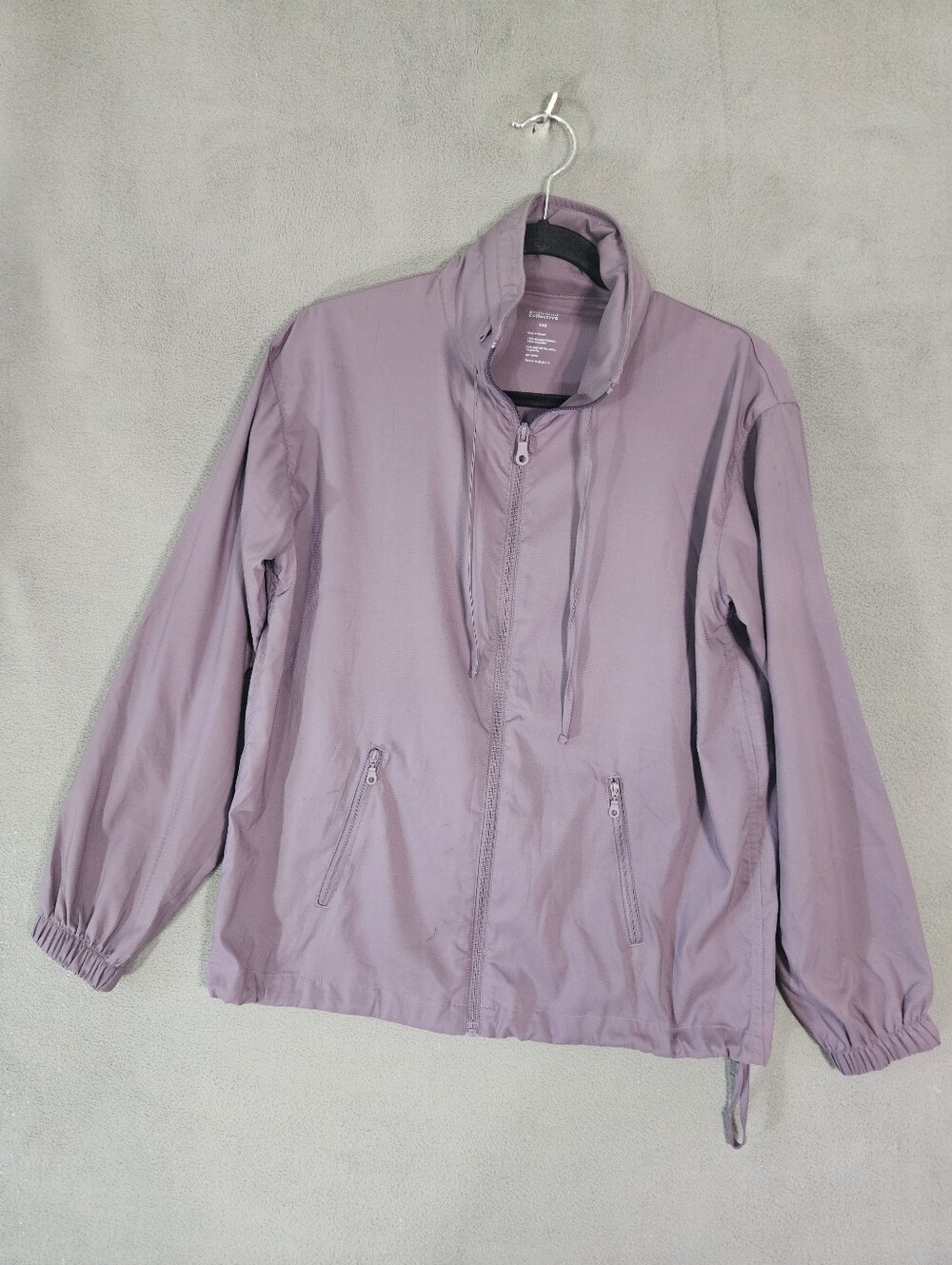 girlfreind collective jacket full zip hood windbreaker Meave Women XXS Oversized